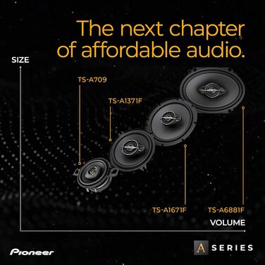 Автомобільна акустика Pioneer TS-A6881F 6x8 дюймів, 4-смугові коаксіальні динаміки, комплект 2 шт., потужність 350 Вт, 80 Вт RMS, потужний звук, високий ККД, монтаж 62 мм, виріз 133x191 мм