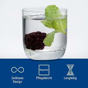 Набір склянок Villeroy & Boch La Divina для віскі, джину тоніку, 4 шт, 250 мл, кришталь, придатні для миття в посудомийній машині