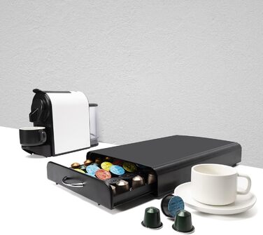 Тримач для капсул Nespresso SYSYLY, органайзер на 60 капсул, металевий, чорний