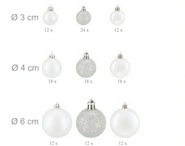 Relaxdays Set of 138 Christmas Baubles