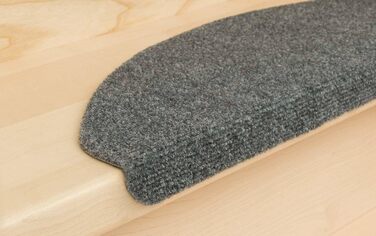 Ступінчасті килимки Kettelservice-Metzker Ramon MW напівкруглі, сірі, 65x21x3,5 см, набір 14 шт.