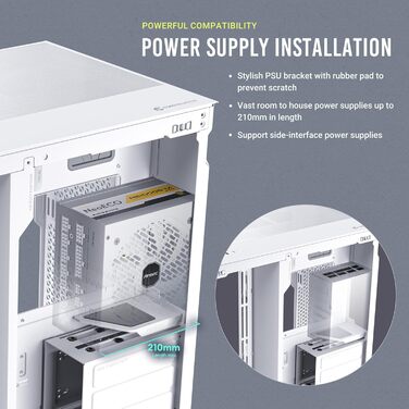 Корпус для ПК GEH Antec C8 Wood Full Tower чорний (білий/Flyaway Orchidee)