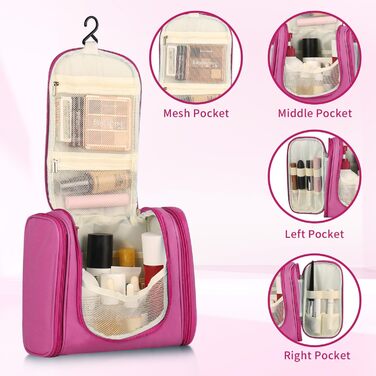 Чоловіча дорожня косметичка з гачком, косметичка для подорожей, дорожня сумочка для душу, зелений (рожевий)
