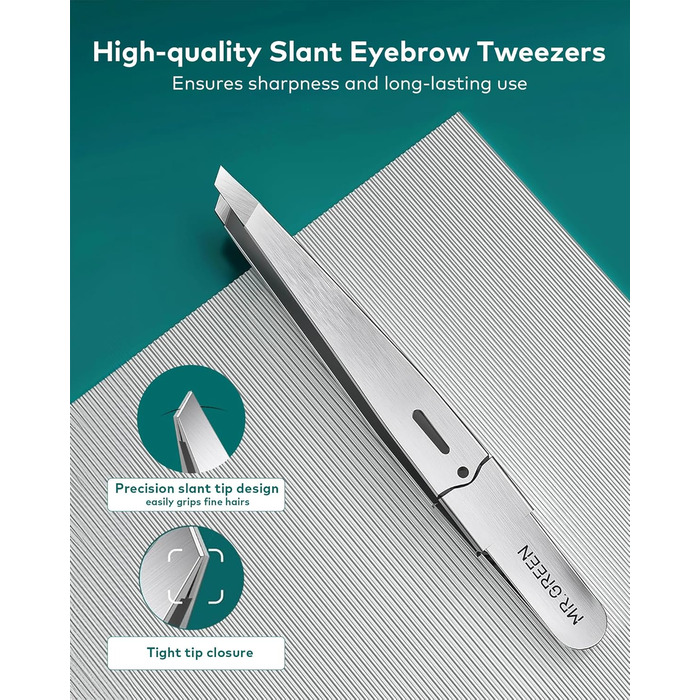 Набір для манікюру Mr.GREEN 3шт: кусачки, пилка, кусачки з захистом від бризок, кейс, для чоловіків та жінок (бежево-блакитний)