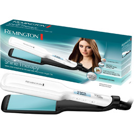 Випрямляч для волосся Remington S8550 Shine Therapy з LCD-дисплеєм: керамічне покриття з аргановою олією та вітаміном E, 150-230°C