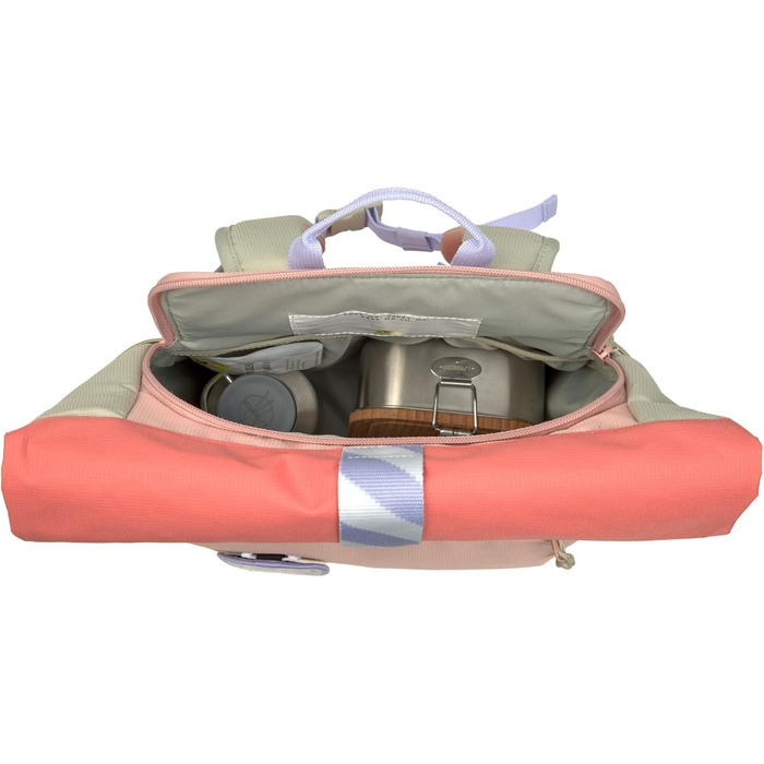 Дитячий рюкзак LÄSSIG з нагрудним ремінцем, 12 літрів, водонепроникний, Rolltop, зелено-блакитний