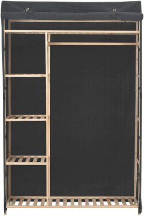 Тканинна шафа для одягу vidaXL, сіра, 110x40x170 см, для спальні та вітальні