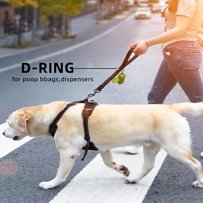 Автомобільний поводок для собак Yuiturt: безпечний, короткий, з відбиваючими елементами та ручкою