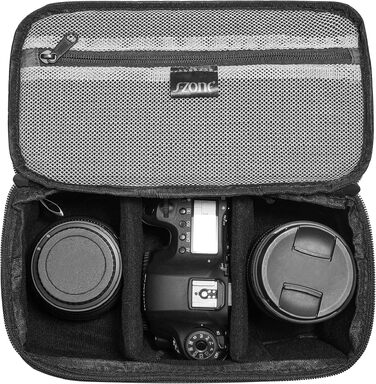 Сумка для фотоапарата S-Zone: протиударний м'який чохол для DSLR, SLR, TLR камер та об'єктивів, зелений