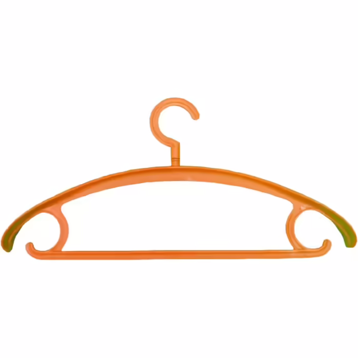 Trrcylp 10-Piece Heavy-Duty Plastic Clothes Hangers, 11.3 kg Capacity, Swivel Hook, Wide Shoulders, Non-Slip, Thick Clothes Hangers (Orange)