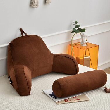 Велике спинне крісло з підлокітниками та підтримкою шиї. Крісло для читання, спинка для підтримки, подушка для читання, подушка для відпочинку в ліжку. Багатофункціональна подушка знімний чохол, ідеально підходить для читання, роботи та ігор. Розмір 75x40