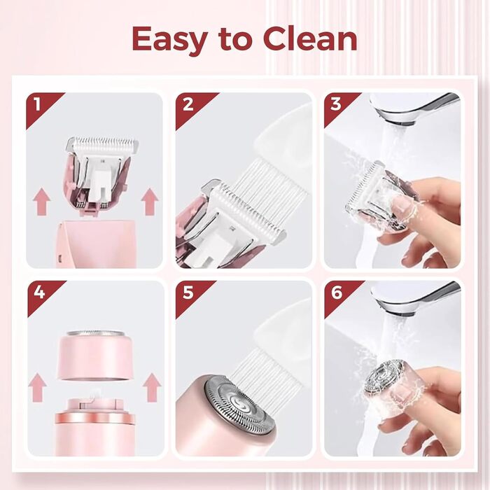 Електричний жіночий епілятор 2-в-1 Silky Glow: для тіла, обличчя, бікіні. Вологостійкий, рожевий