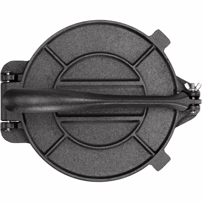 Navaris Cast Iron Tortilla Press Ø20cm - Taco Maker Tortilla Press - for homemade Roti Naan Wraps Quesadilla Pita - manual dough pressing machine