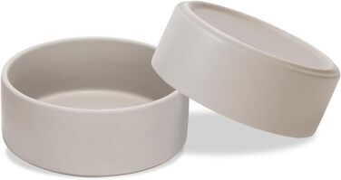 Керамічна годівниця для собак та котів SpunkyJunky, 1250 мл (2 шт., сірий)