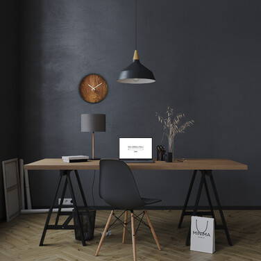 Relaxdays Modern Wall Clock with Wood-Look Finish