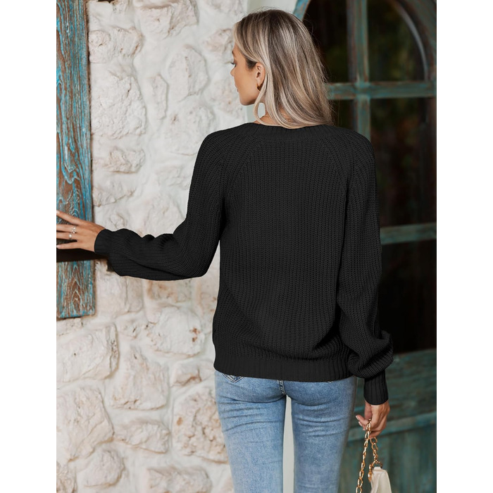 Жакет жіночий короткий в'язаний кардиган Hotouch з V-подібним вирізом та кнопками, відкритий спереду, светр, елегантний, повсякденний (XS, Чорний)