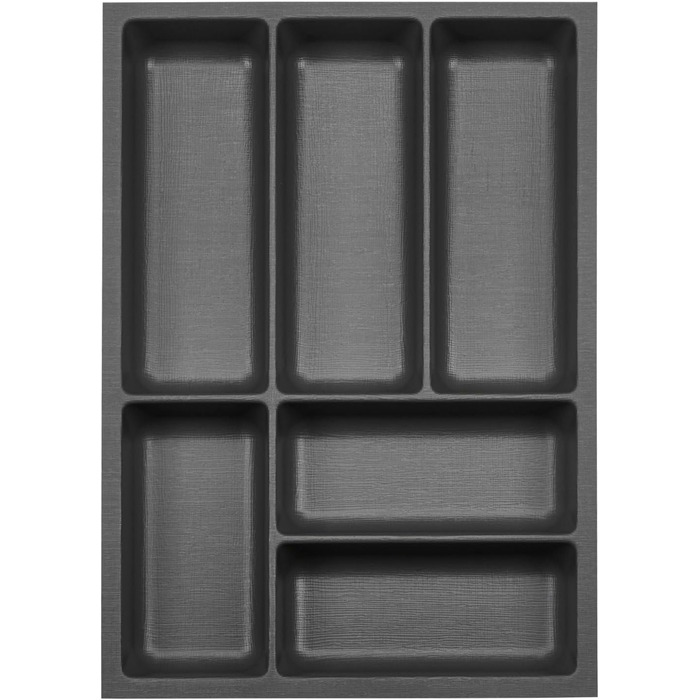 Вставка для столових приборів ORGA-BOX 3, 473x341 мм, антрацитова, з текстурою Canvas, для шухляд 45 см (Nobilia з 08.2012)
