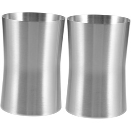 Cabilock Stainless Steel Cup, Brushed Nickel, Bathroom Cup, Toothbrush Holder, Toothbrush Holder, Gray, Toothbrush Holder, Wall Mount, Water Bottle, Toothpaste Holder for Bathroom (2)
