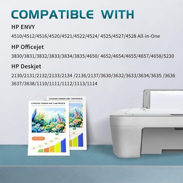 Комплект картриджів ZIPRINT 302 XL для принтерів HP Envy 4520, 4524, 4525, DeskJet 2130, 3630, 3636, Officejet 3830, 3831, 5230 (чорний та кольоровий, 2 шт.)