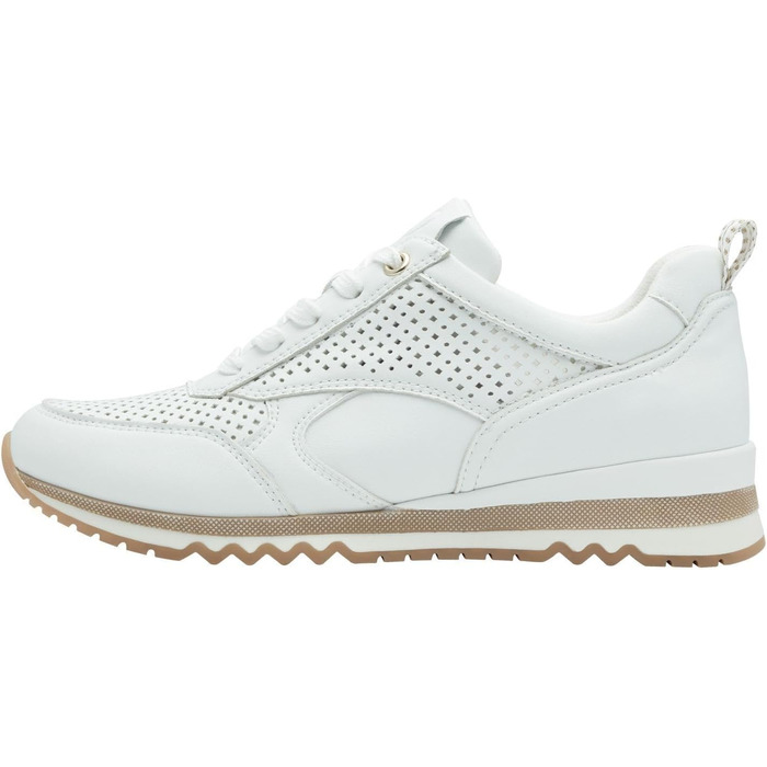 Жіночі кросівки Marco Tozzi, білі, на шнурівці, веганський матеріал (40 EU)