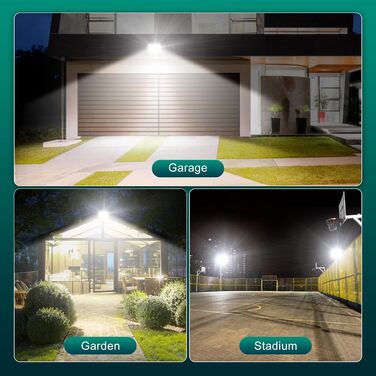 Viugreum 2 Pack 150W LED Flood Lights Outdoor 15000LM Floodlight IP66 Waterproof Outdoor Spotlight 6500K Floodlight Outdoor Cold White Spotlight Floodlight with 80cm Cable AC 220-240V for Garage