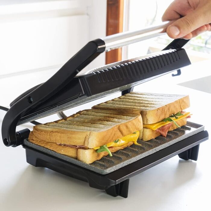 Cecotec Rock'nGrill Dark 700W Electric Grill with Stone Coating - PTFE & PFOA Free