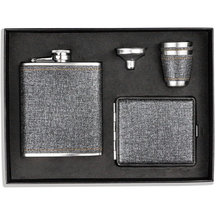 Набір фляга 260мл з нержавіючої сталі, фляга для віскі, міні-фляга, подарунок (зелена)