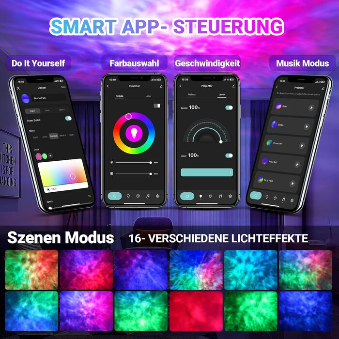 Blubbel LED Star Sky Projector, Wi-Fi Star Projector, 3D Galaxy Lamp Night Light, App/Voice Control, Star Projector, Star Light Galaxy, Alexa/Google Compatible, Baby, Kids, Bedroom