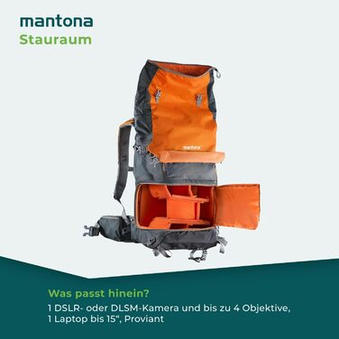 Рюкзак для камери Mantona elementsPro 50 Orange – професійний, для фотографів, 15
