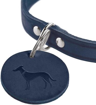 Нашийник для собак HUNTER AALBORG, чорний, міцне шкіряне обплетення, для спорту та повсякденного використання, з шкіряним брелоком, Made in Germany, розмір 32