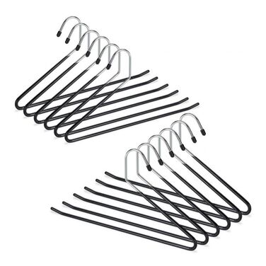 Relaxdays Set of black trousers hangers, non-slip