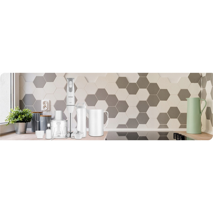 Занурювальний блендер Zelmer ZHB4555S 800 Вт з подрібнювачем для змішування та збивання