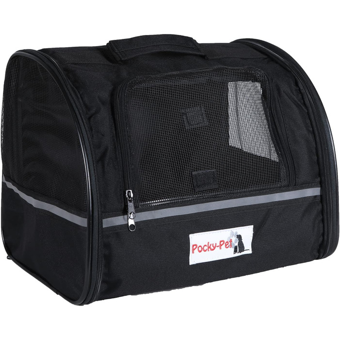 Чорна переносна сумка для собак H4L 38x28x30 см - переноска, транспортна коробка, сумка для собак