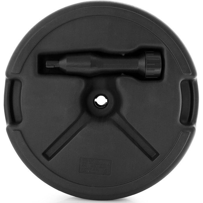BRANDED ITEM Umbrella Stand Parasol Stand Plastic Parasol Holder Umbrella Stand with Rattan Look, Round, Fillable