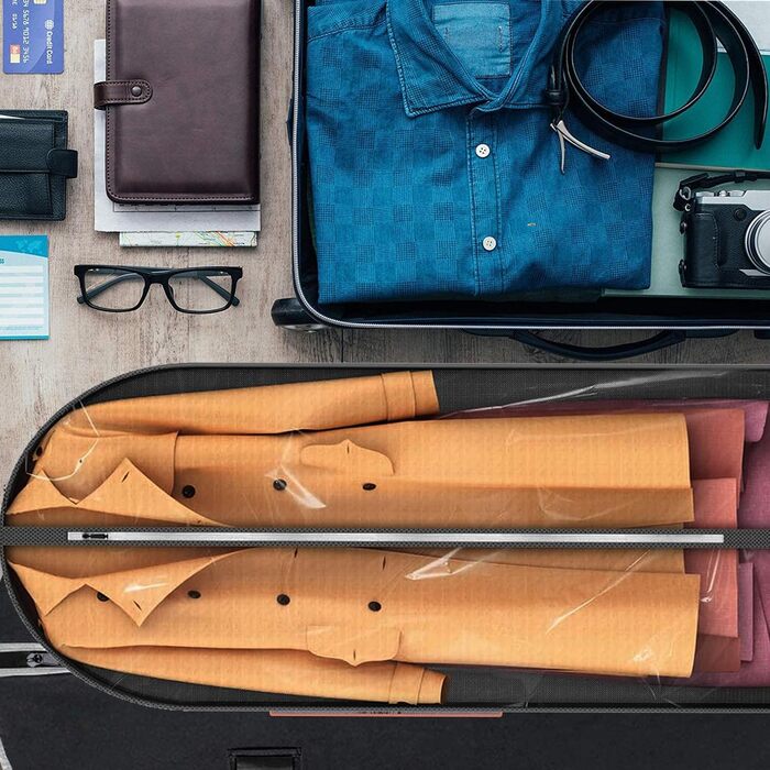 Чохли для одягу, дихаючі, 100 см (4 шт.) для костюмів, захисні мішки для зберігання з 10 см прорізом, прозоре вікно, пилонепроникні, мішки для одягу, захист для костюма, пальто