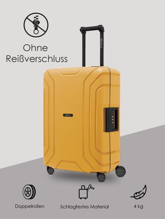 Набір валіз REDOLZ Hartschalen 3-х частинний (Dark Yellow) з TSA-замком та системою 3-точкового закриття | з поліпропілену | 65 см (M)