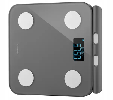 Скляні ваги для ванної Raven EW012BT: аналіз складу тіла, до 180 кг, з підтримкою мобільного додатка