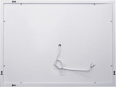 LED дзеркало для ванної кімнати з підсвічуванням 50x70 см, без годинника, 3 кольори світла, сенсорне регулювання, протизапотівання, збільшення