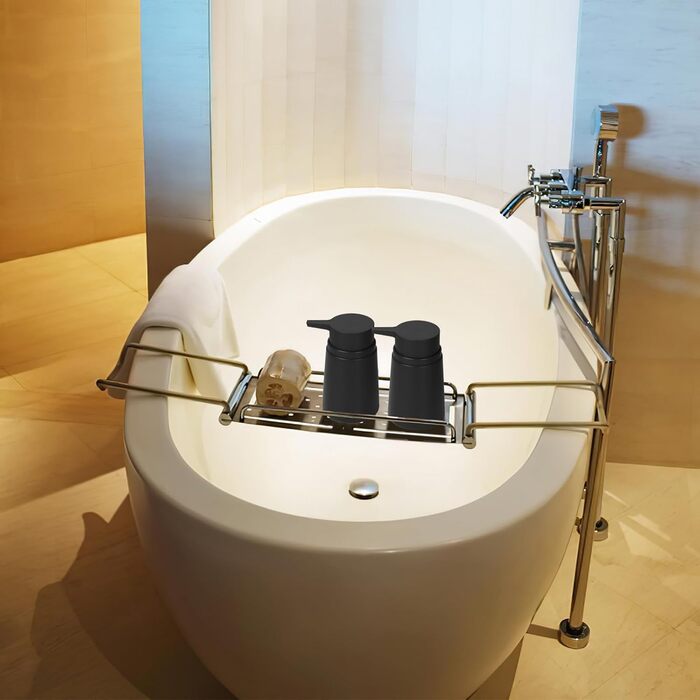 Дозатор для мила з пластику, 2 шт. - дозатори для мила з помпою для ванної, кухні, мийної кімнати, чорний