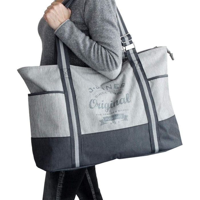 J.JONES - XXL Leisure Bag - Sports Bag - Beach Bag - Women's Shopper with Zipper