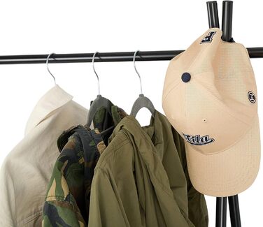Coat rack, clothes rack, wardrobe with shoe storage, metal frame, for hallway, living room and veranda, retro-industrial clothes rack, 64cm x 41cm x 162cm, (Grey)