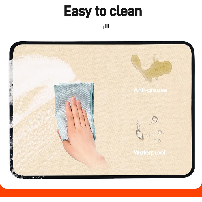 Термостійкий килимок 40 x 45 см - 1 мм, захист від нагріву для фритюрниці, вогнестійкий килимок для кухонних стільниць, масло- та водонепроникний, легко миється, 1 шт. (Хакі, 30x45x0.1 см)