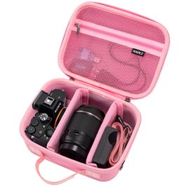 Чохол для камери Sony Alpha 7 II/III/IV/7R V (RAIACE, рожевий) з відділенням для зарядного пристрою та аксесуарів
