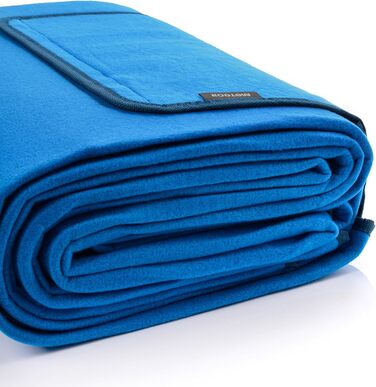 Плед для пікніка Meteor XXL водонепроникний, 150x190 см, синій - термоізольована килимок для кемпінгу, пляжу, саду