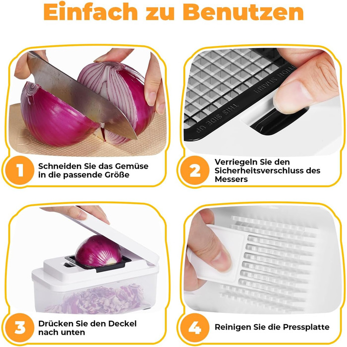 Набір для нарізки овочів 6 в 1: спіралі, кубики, слайси. Набір для нарізки овочів, фруктів та зелені
