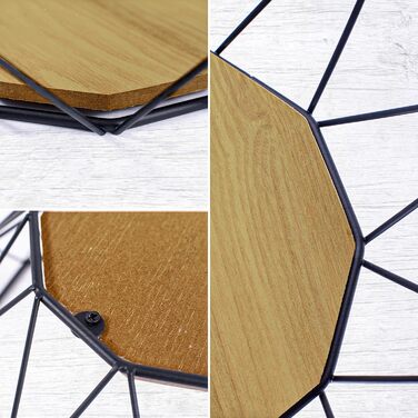 Металева фруктова ваза Chefarone - декоративний фруктовий кошик вінтаж чорного кольору (26x26x12 см)