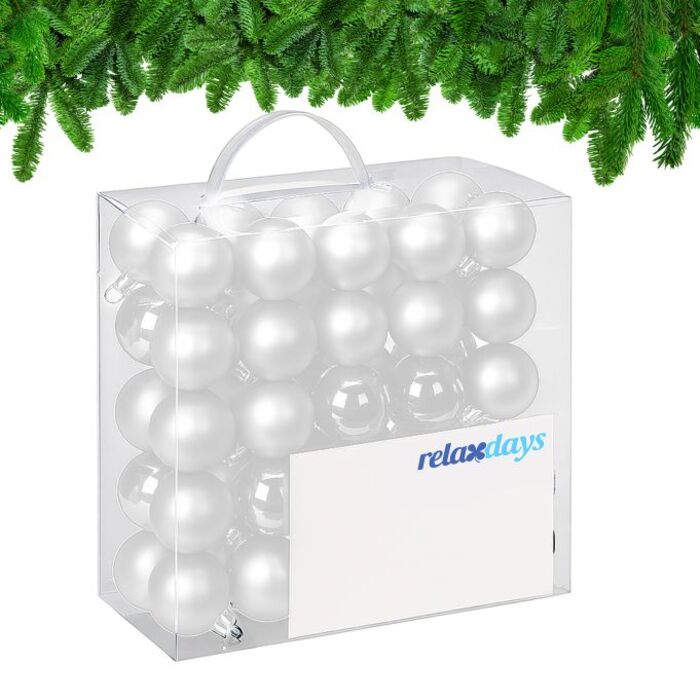 Relaxdays Set of 50 Christmas Baubles