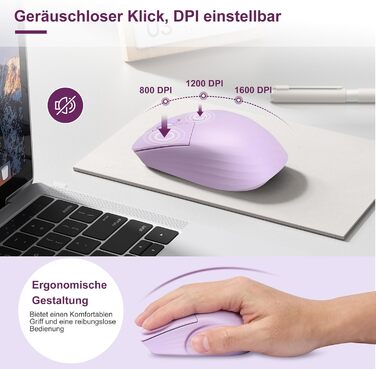 Leadsail FA98 Бездротова Механічна Клавіатура та Миша, QWERTZ, 98 Клавіш, 1600 DPI, для Windows/MacOS/PC/Laptop (Лідська)