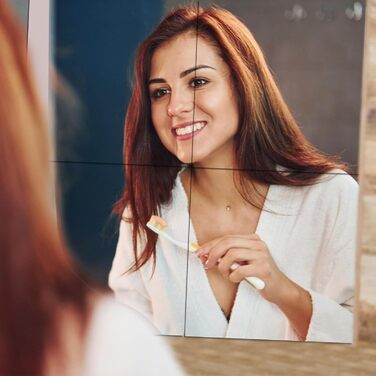 6 дзеркал самоклеючих, 30 x 40 см, акрилові, для стін та шаф, 6 шт.