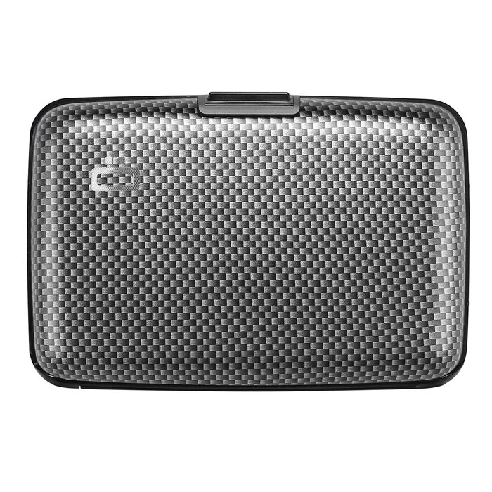 Алюмінієве картхолдер ÖGON -DESIGNS Smart Case Stockholm V1 з RFID захистом, компактний гаманець з ефектом карбону
